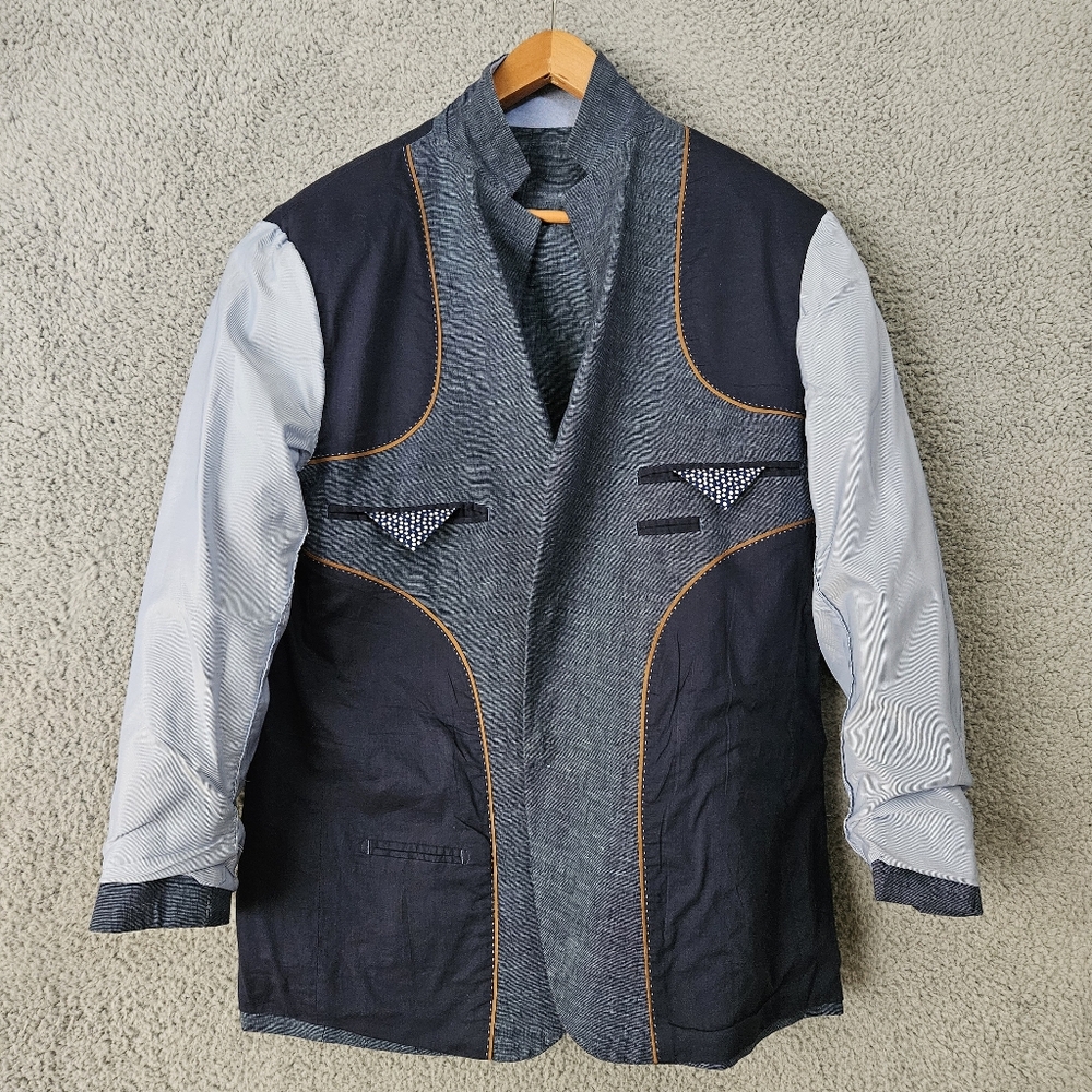 Rodd & Gunn Men's Blue Linen Blazer L Large Sport Fit 2-Button Jacket Sport Coat - Picture 6 of 15